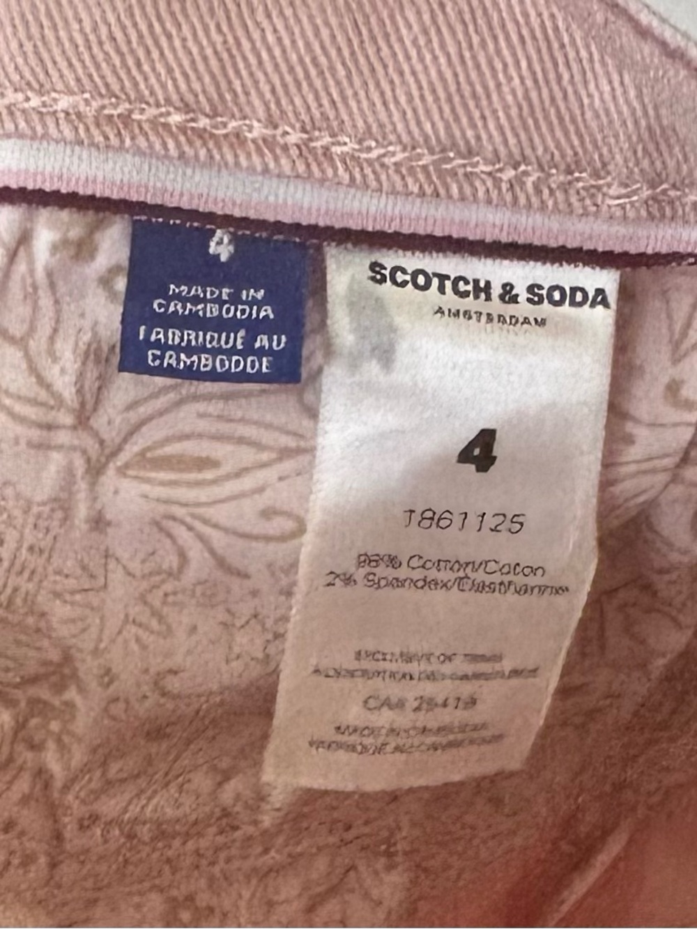 Scotch & Soda| Zalmroze Straight Leg High Waist Denim Jeans Rose-gold Pink Sz 4 - Picture 8 of 9